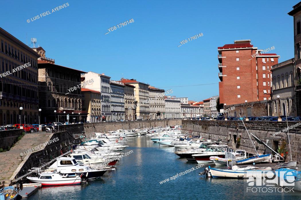 Stock Photo: Fishing port, Livorno, Toscany, Italy, Europe.