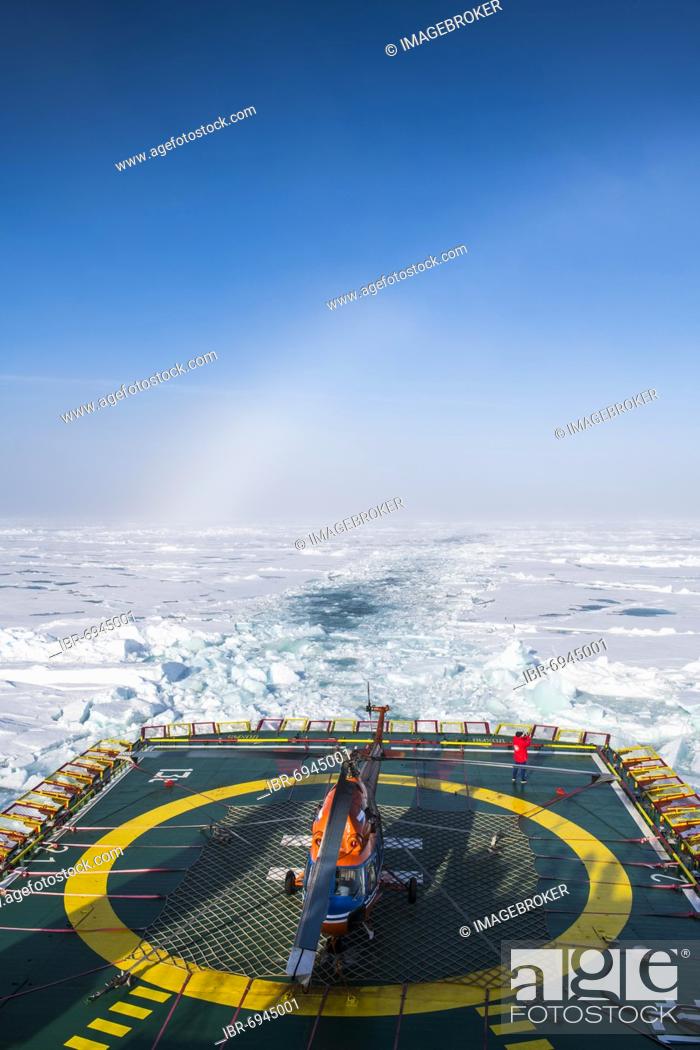 Stock Photo: Fog bow or white rainbow in the ice around the North Pole, Arctic.