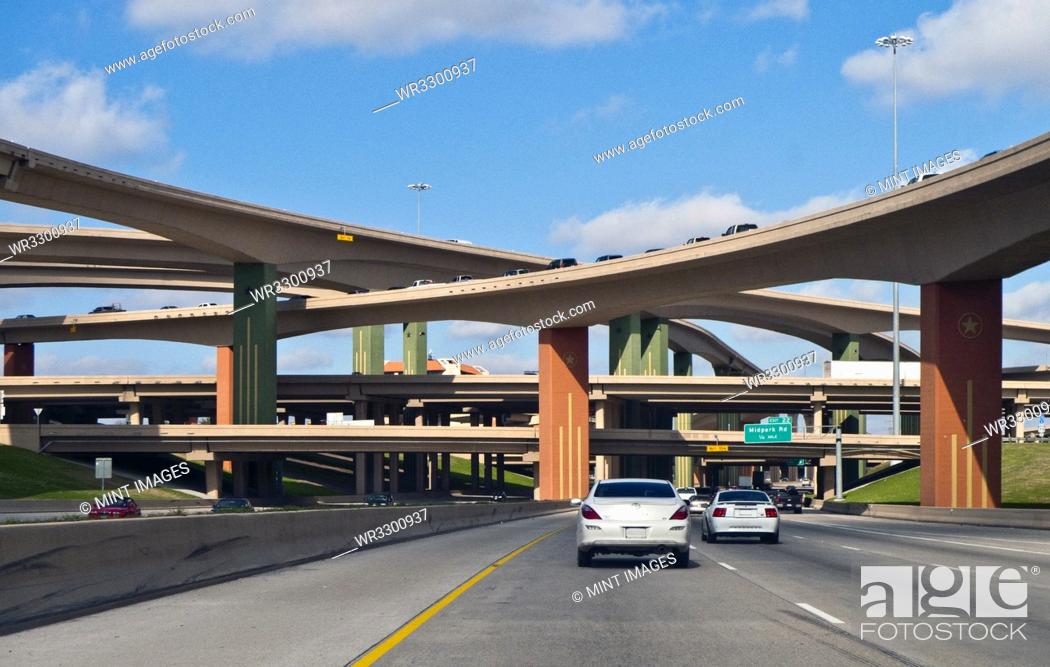 Stock Photo: Cars Driving on a Freeway.