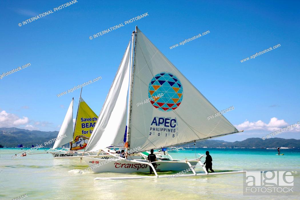 Philippines Boracay White Beach One Of The Best Beaches In The World Stock Photo Picture And Rights Managed Image Pic Iph Abd524450 Agefotostock