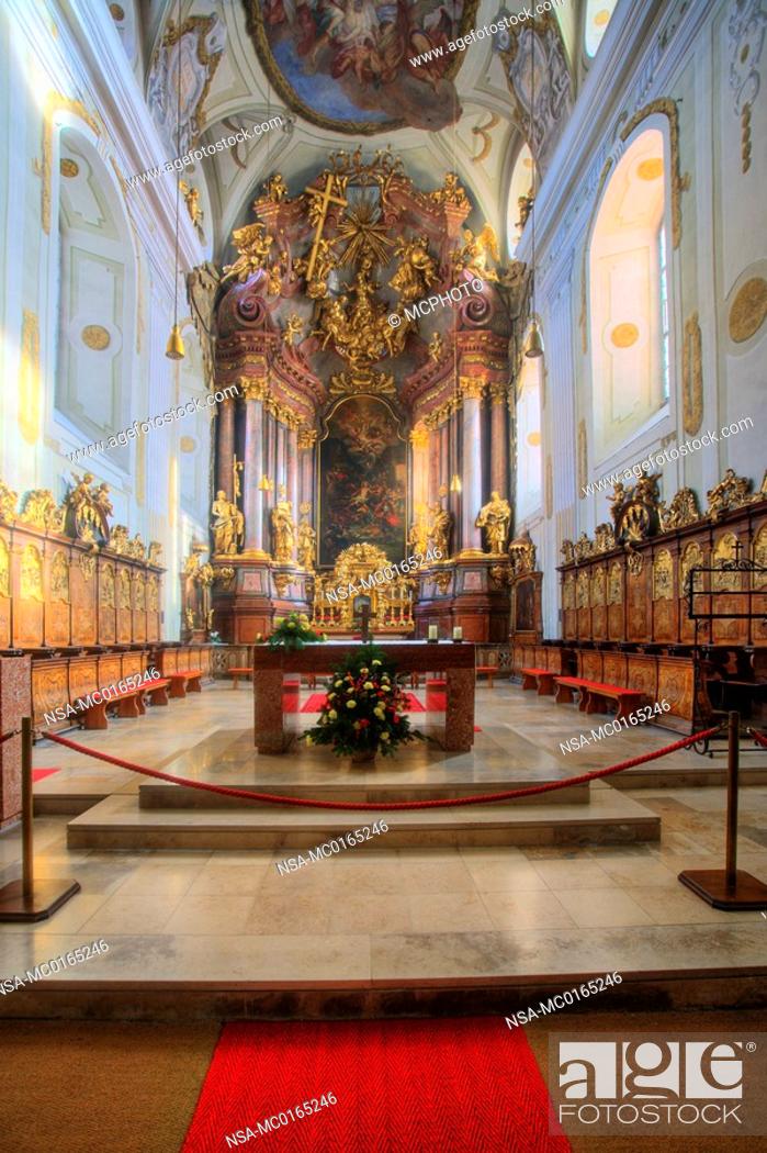 Stock Photo: altar of the Piaristen Church in Krems, Wachau Region, Waldviertel Region, Lower Austria, Austria.