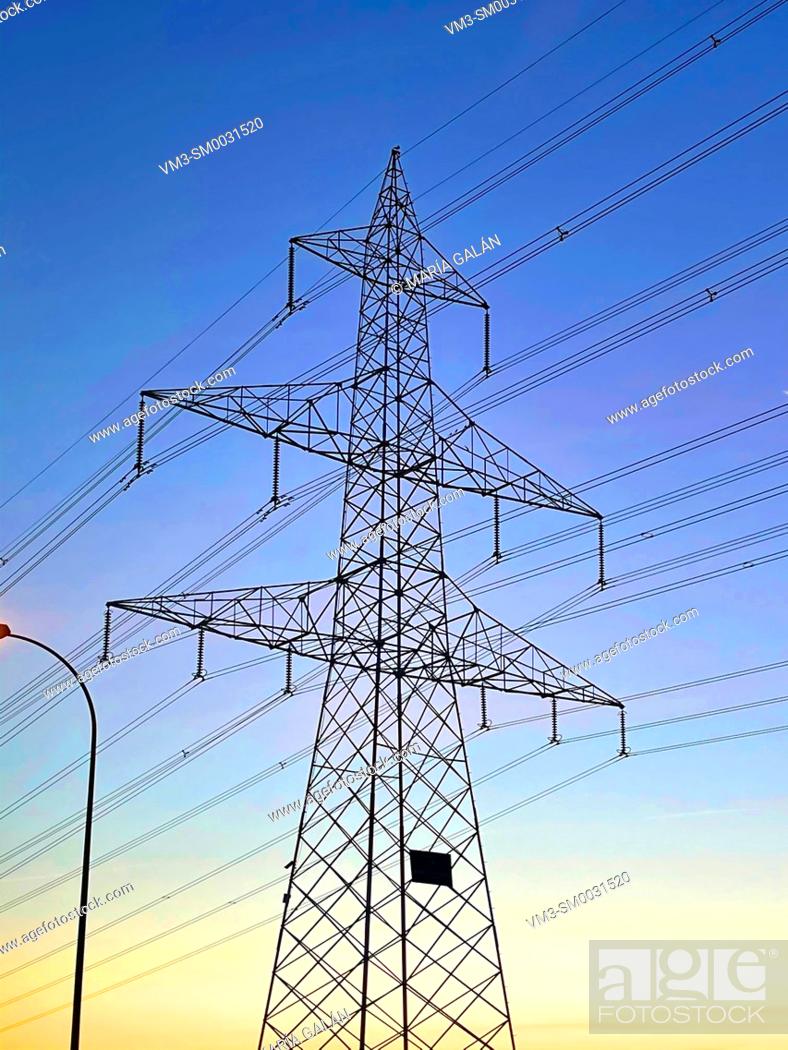 Stock Photo: Electric pylon.