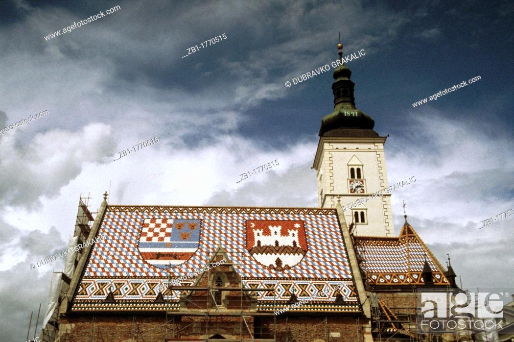 Stock Photo: Saint Marco Zagreb Croatia.