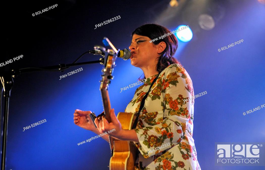 Stock Photo: British singer and guitarist Gemma Ray performs in C-Club in Berlin, Germany, 08 October 2014. Photo: ROLAND POPP/dpa NO WIRE SERVICE | usage worldwide.