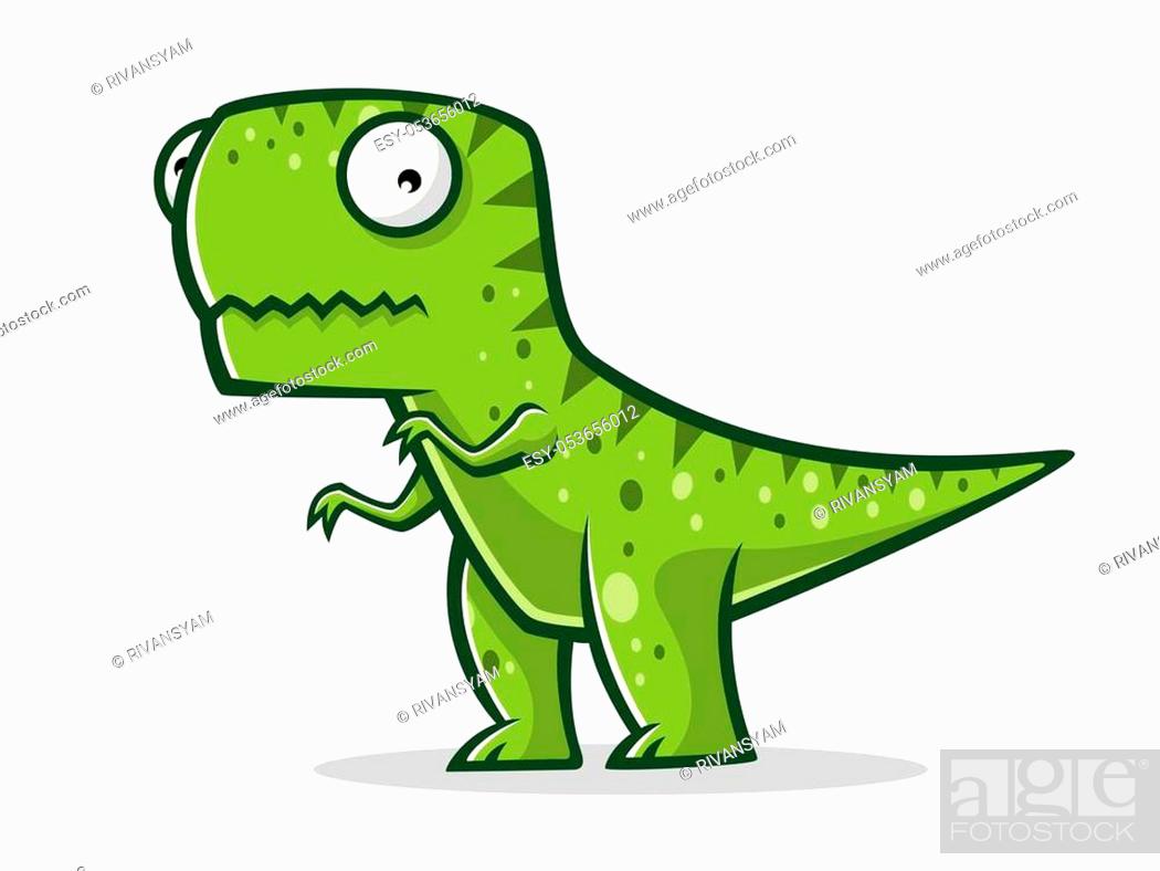 cartoon t-rex was standing with two legs, Stock Vector, Vector And Low  Budget Royalty Free Image. Pic. ESY-053656012 | agefotostock
