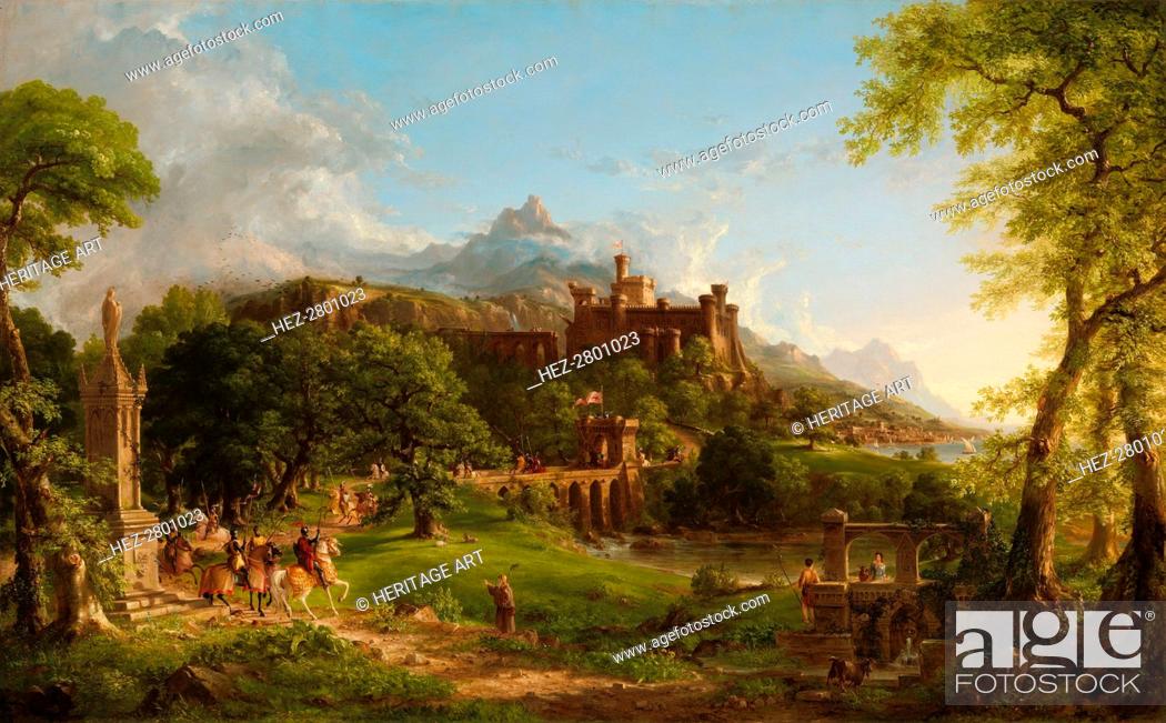 Stock Photo: The Departure, 1837. Creator: Thomas Cole.