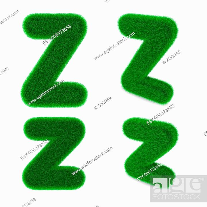 Stock Photo: Letter Z made of grass.