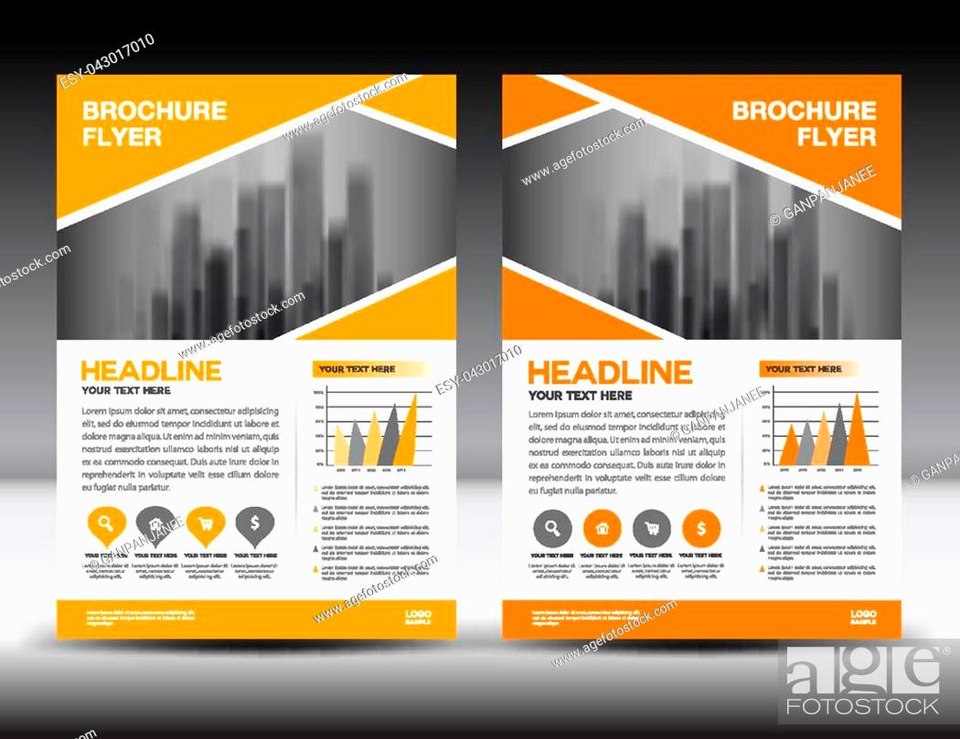Business Brochure Flyer Template Vector Illustration Orange Cover Design Annual Report Cover Stock Vector Vector And Low Budget Royalty Free Image Pic Esy Agefotostock