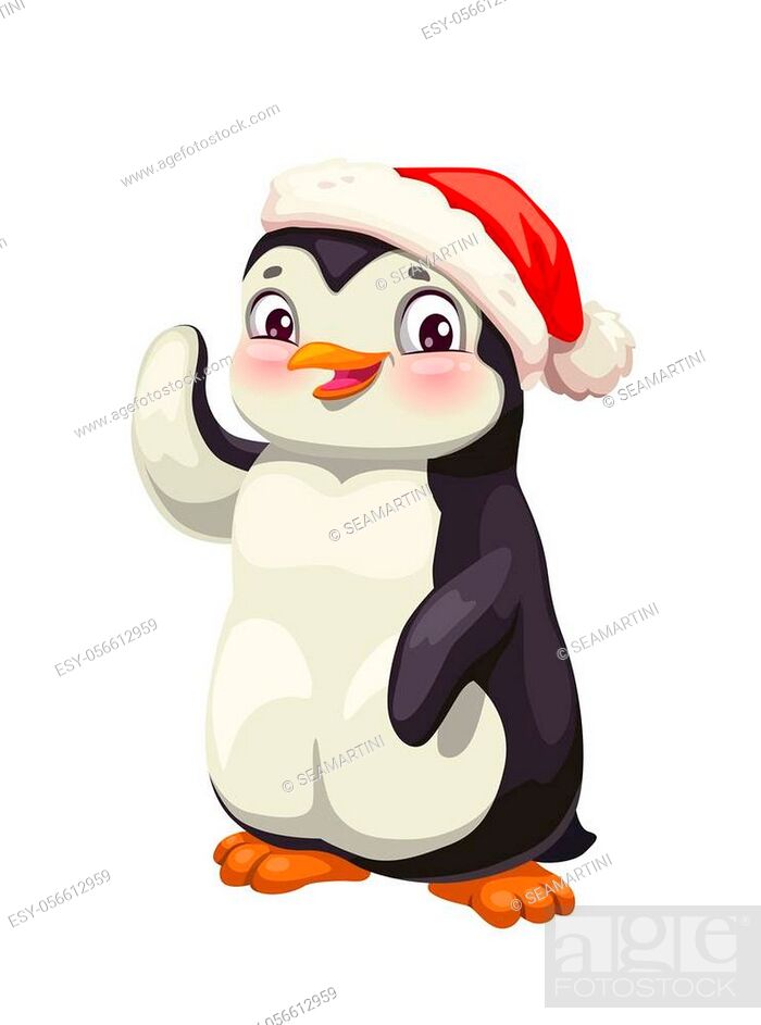 Penguin cute cartoon animal in winter red hat vector design, Stock Vector,  Vector And Low Budget Royalty Free Image. Pic. ESY-056612959 | agefotostock