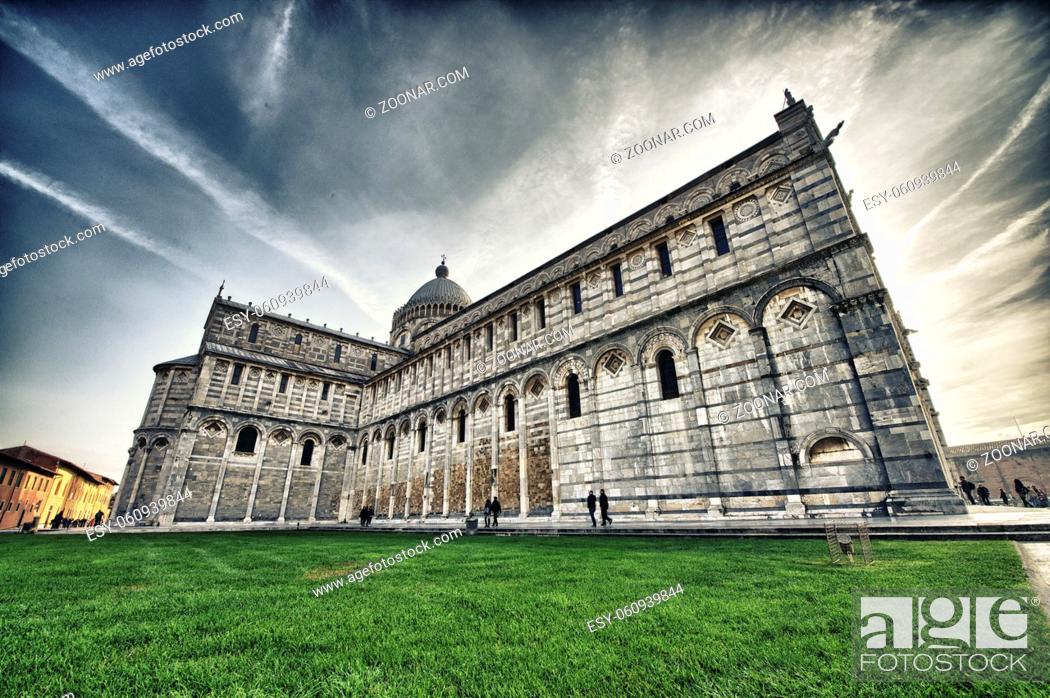 Stock Photo: Wonderful view of Piazza dei Miracoli, Miracles Square in Pisa..
