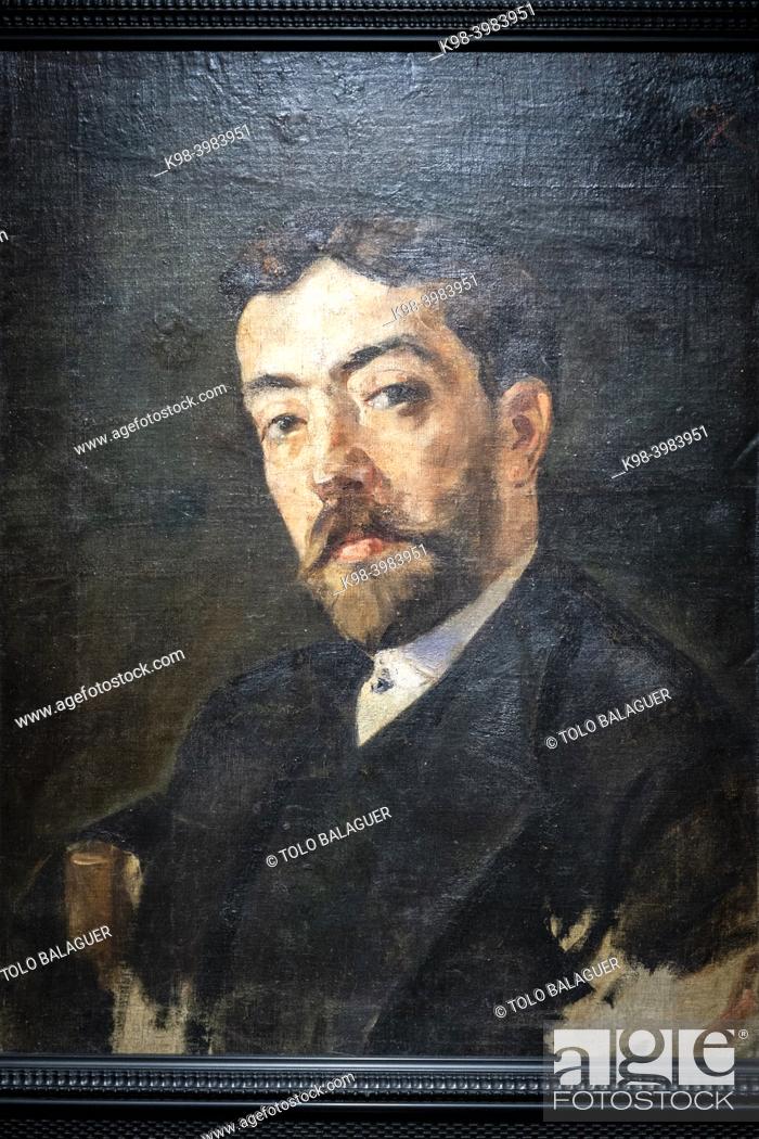 Stock Photo: the painter Antoni Fuster Forteza, 1880, oil on canvas, Joan Bauça Mas, Mallorca, Balearic Islands, Spain.