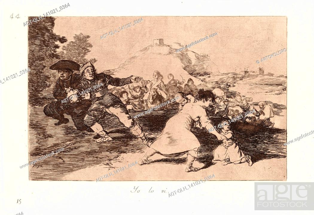 Photo de stock: Francisco de Goya (Spanish, 1746-1828). I Saw It (Yo Lo Vi), 1810-1815, printed 1863. From The Disasters of War (Los Desastres de la Guerra).