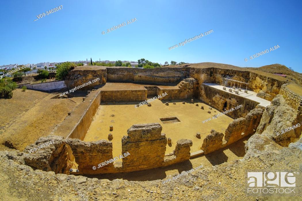 Stock Photo: Tomb of Servilia. Roman necropolis, archaeological site of Carmona. Sevilla province. Southern Andalusia, Spain. Europe.