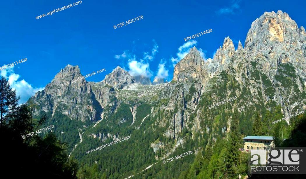 Stock Photo: Val Canali, Pale di San Martino - Dolomites.