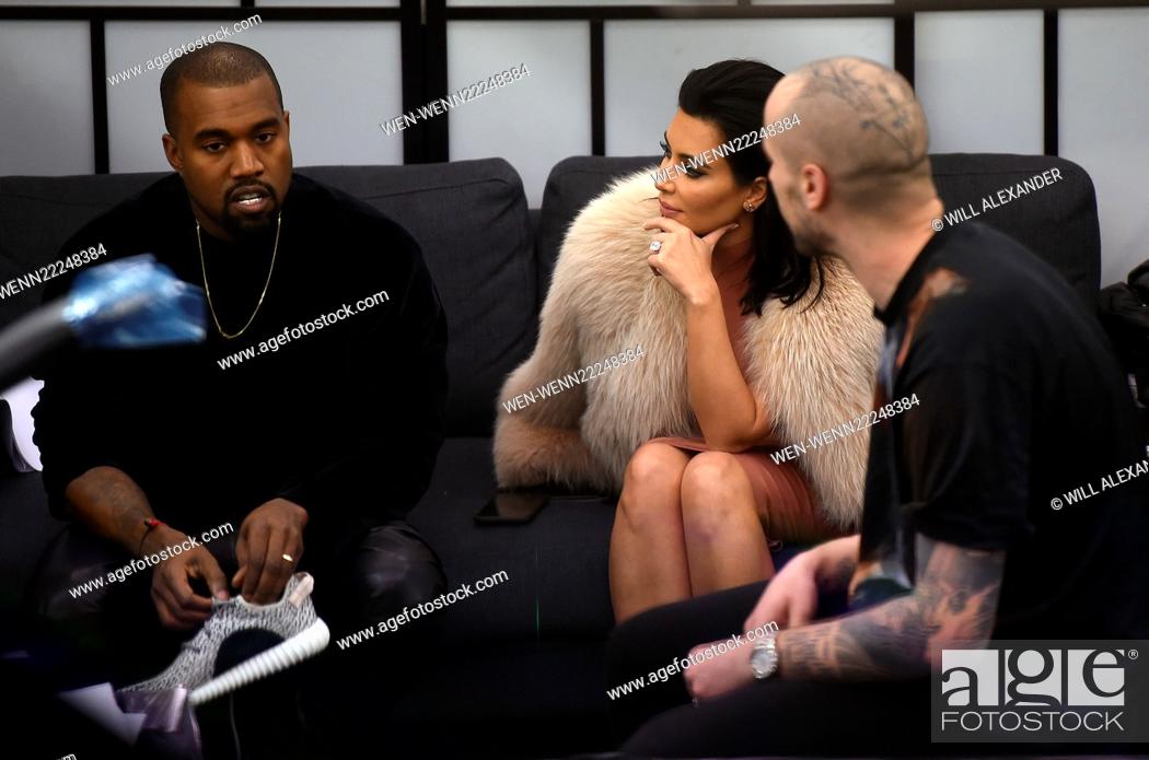 Kim Kardashian and husband Kanye West pay a late night visit to the Sang  Bleu tattoo studio in..., Stock Photo, Picture And Rights Managed Image.  Pic. WEN-WENN22248384 | agefotostock