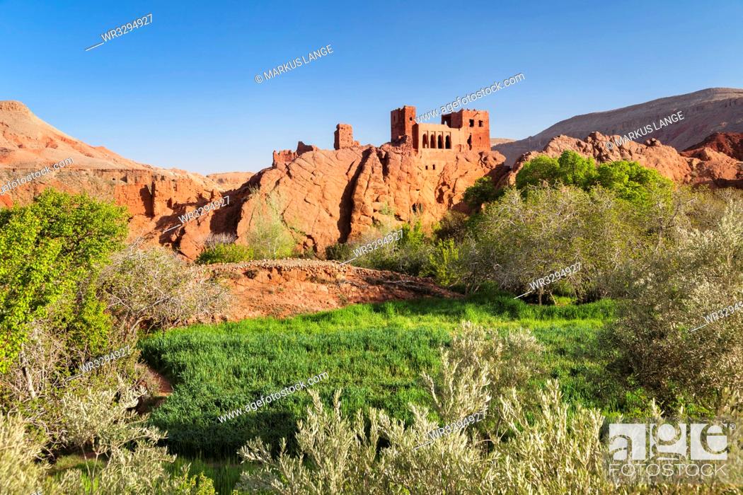 Stock Photo: Kasbah Ait Aesh, Dades Valley, Atlas Mountains, Southern Morocco, Morocco, North Africa, Africa.