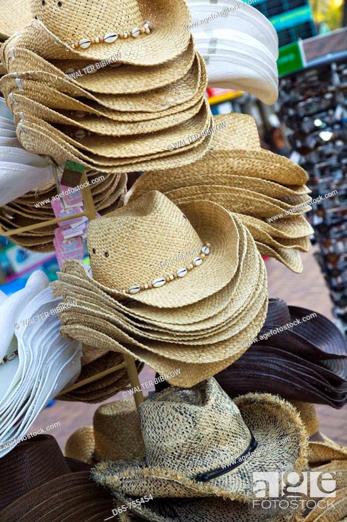 Australia - Queensland - Whitsunday Coast - Airlie Beach: Australian 'Cowboy' Hats for Sale, Photo, Picture And Managed Image. Pic. D65-755454 | agefotostock