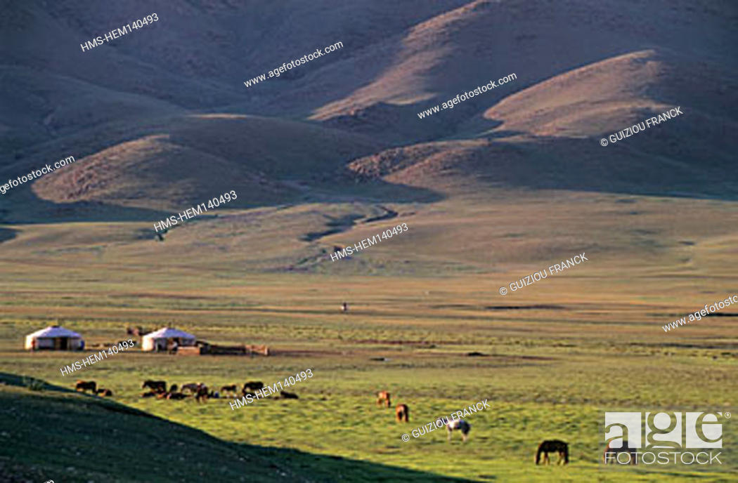 Stock Photo: Mongolie, Ovorkhangai Province, Orkhon Valley.