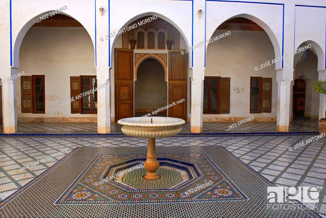 Stock Photo: Bahia Palace, Palais Bahia, Marrakech, Morocco.