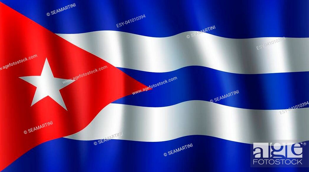 mikrofon At bidrage pianist Cuba flag 3D background of white star on red triangle background and blue  horizontal stripes, Stock Vector, Vector And Low Budget Royalty Free Image.  Pic. ESY-041010394 | agefotostock