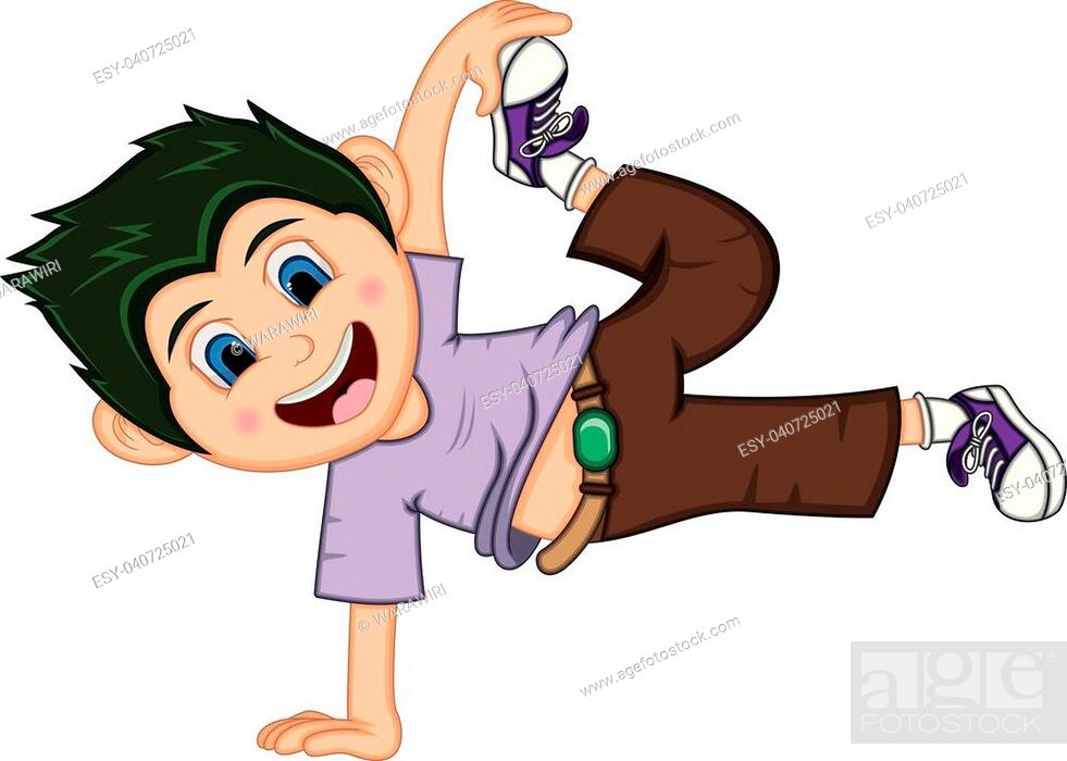 Boy Dancing cartoon with floating pose - full color, Stock Vector, Vector  And Low Budget Royalty Free Image. Pic. ESY-040725021 | agefotostock
