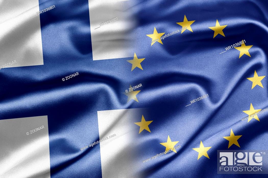 Stock Photo: Finland and EU.