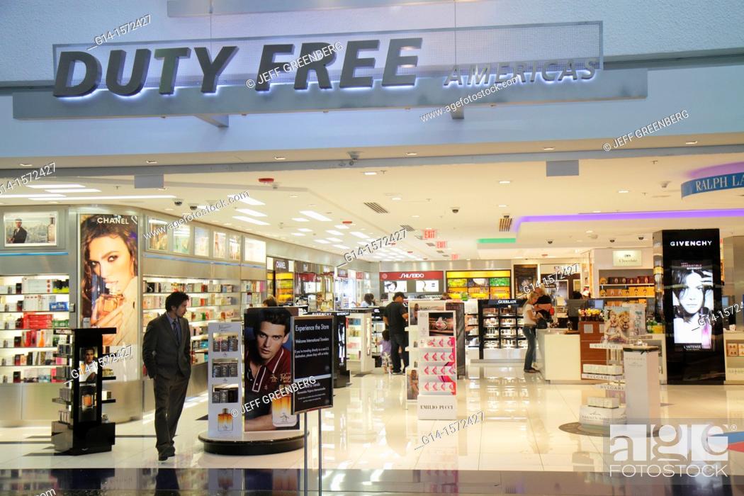 Florida, Miami, Miami International Airport, MIA, concourse, gate area,  duty free shopping, Chanel, Stock Photo, Picture And Rights Managed Image.  Pic. G14-1572427 | agefotostock