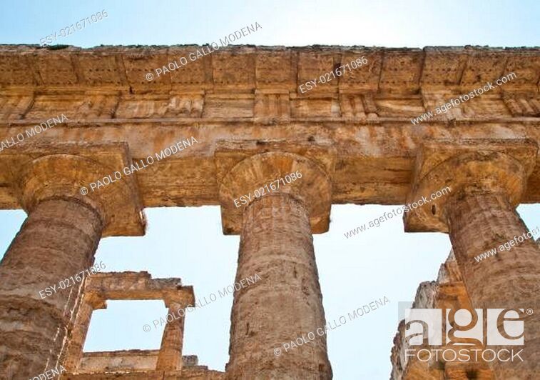 Stock Photo: Paestum temple - Italy.
