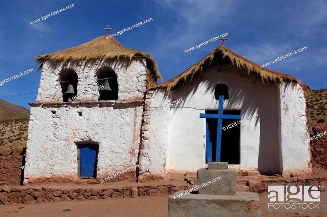 Chile, South America, Machuca, Iglesia, near San Pedro de Atacama,  Altiplano, Antofagasta, landscape, Foto de Stock, Imagen Derechos  Protegidos Pic. H44-10839553 | agefotostock