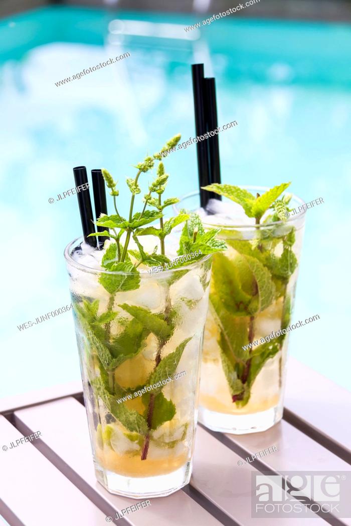 Stock Photo: Two glasses of Mojito.