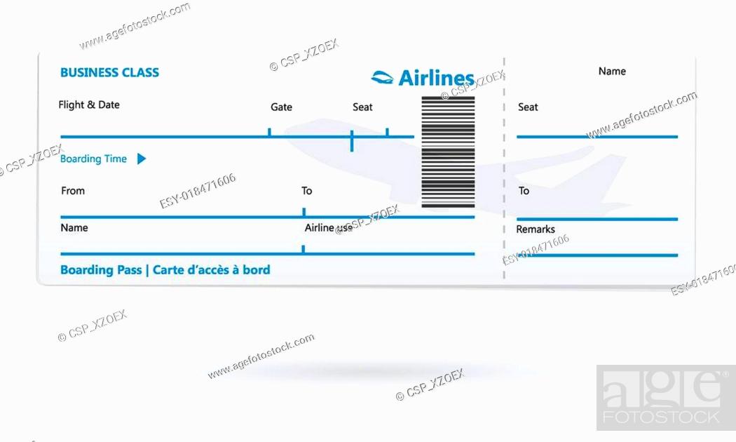 Vector: Airline boarding pass blank.