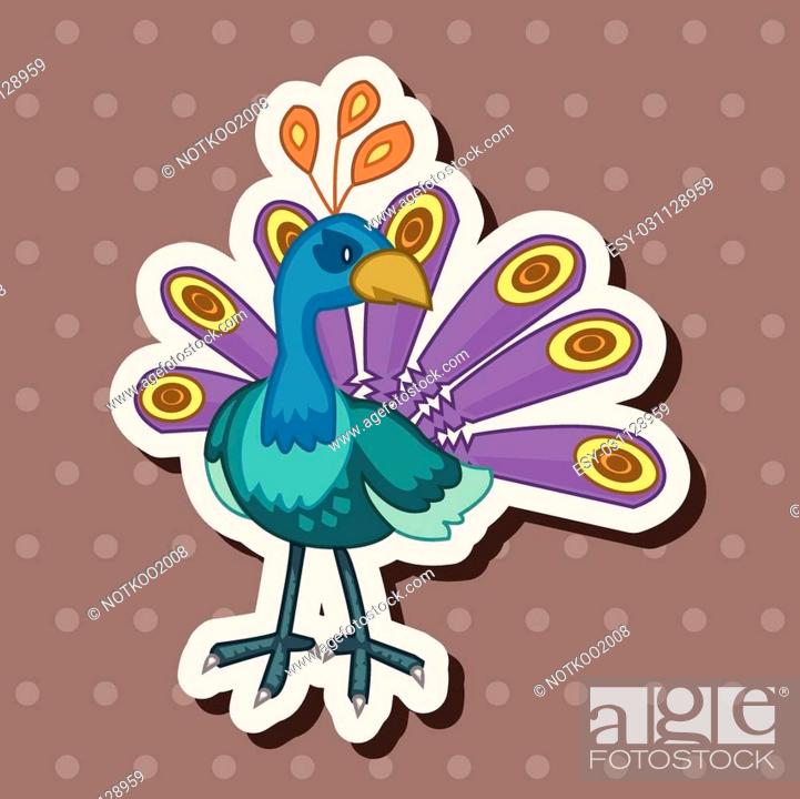 bird peacock cartoon theme elements vector, eps, Stock Vector, Vector And  Low Budget Royalty Free Image. Pic. ESY-031128959 | agefotostock