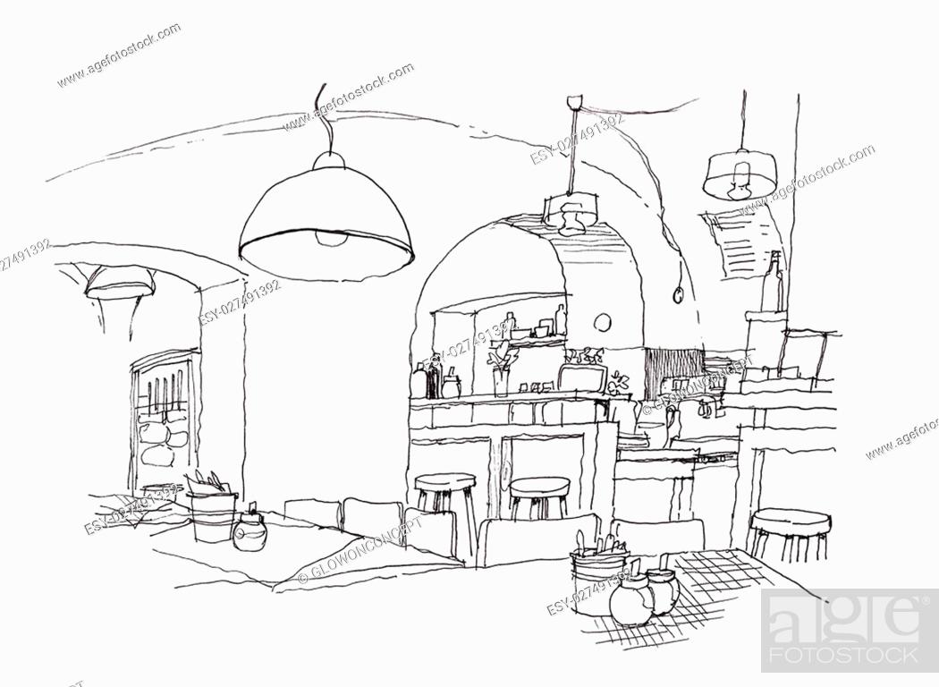 Cafe drawing Vectors & Illustrations for Free Download | Freepik