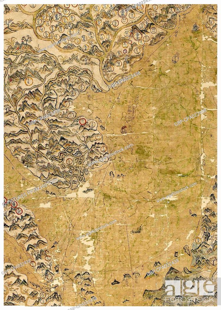 East Asia Detail Of The Selden Map Showing Southern China Vietnam Laos Cambodia Stock Photo Picture And Rights Managed Image Pic Gbp-cpa022438 Agefotostock