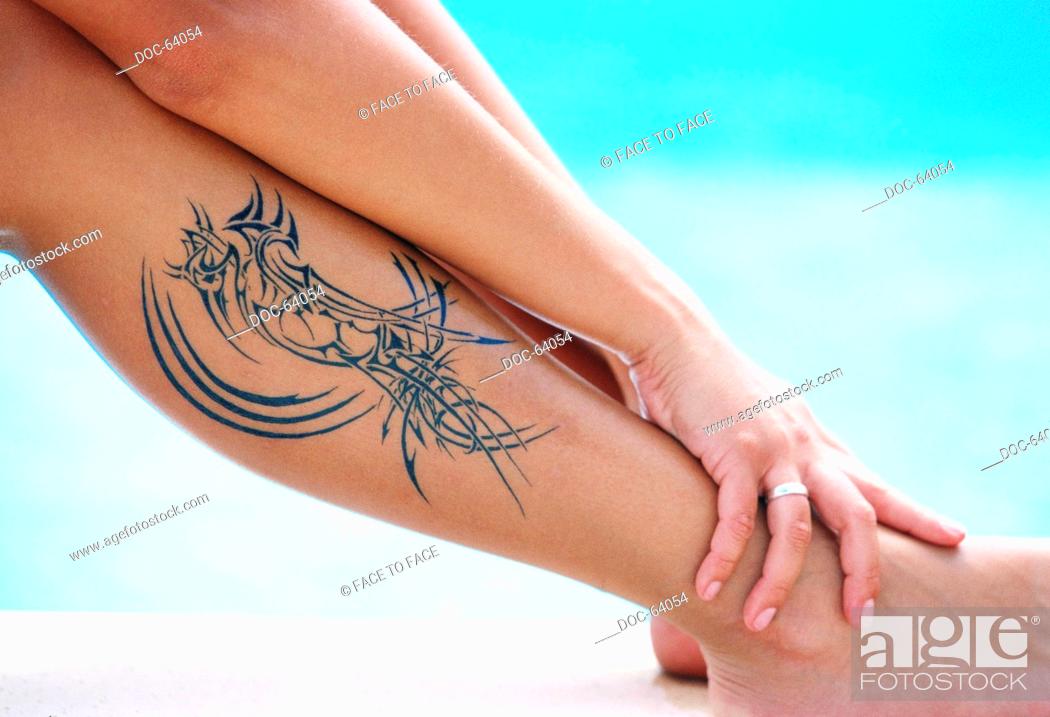 Épinglé sur Calf Tattoos for Women