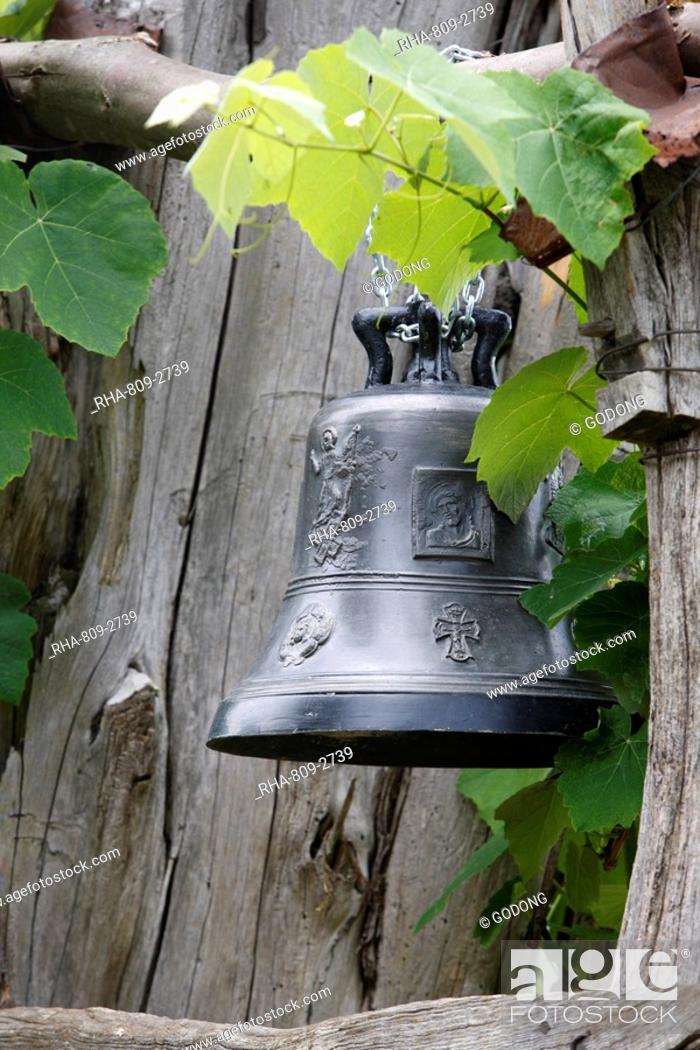 Stock Photo: Village church bell, Sheltzan, Elbassan, Albania, Europe.