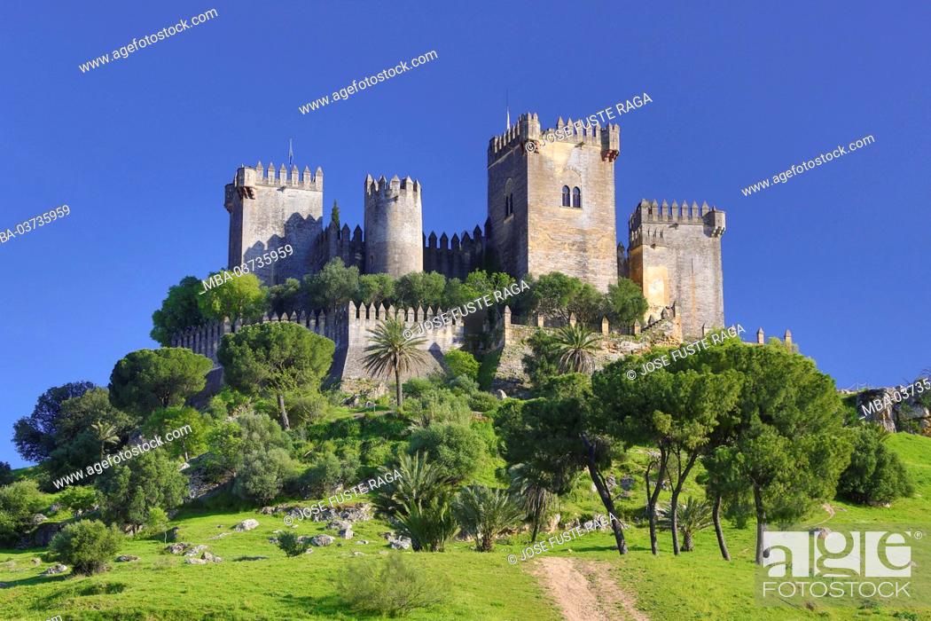 Stock Photo: Spain, Andalucia Region, Cordoba Province, Almodovar del Rio City, Almodovar Castle,.