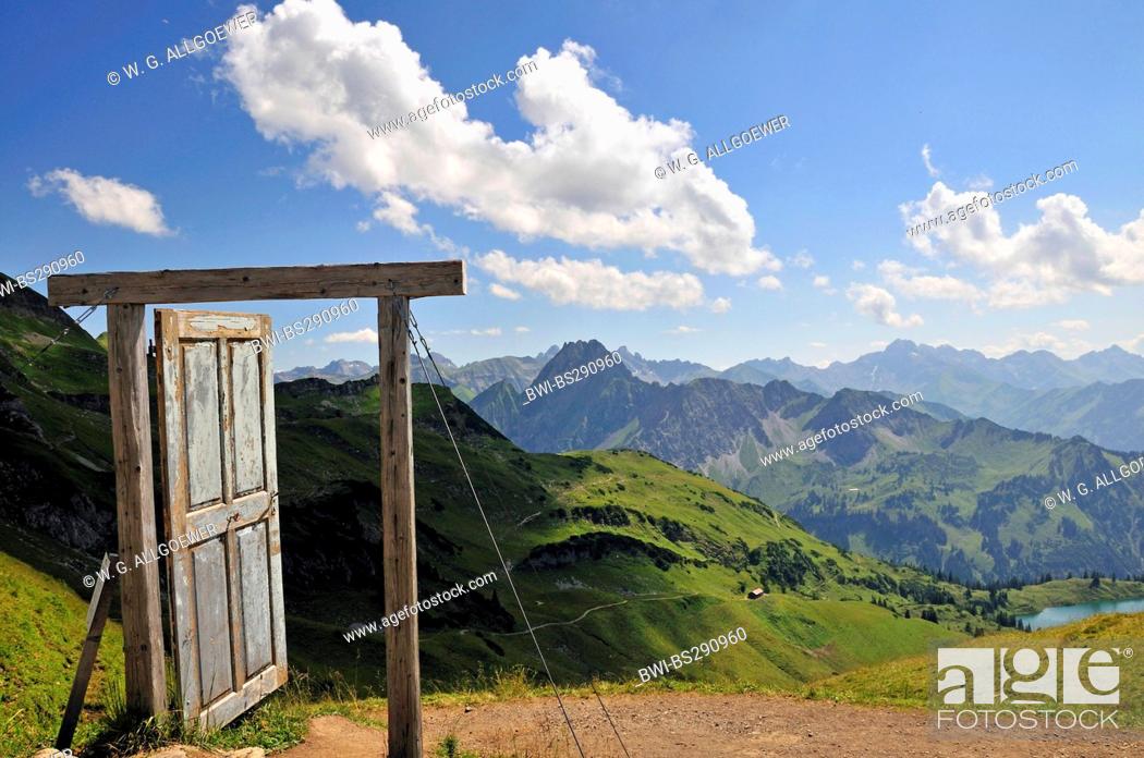 Stock Photo: part of the projekt 'Open the door to another world', Porta Alpinae at Nebelhorn, Germany, Bavaria, Allgaeu, Allgaeu Alps.