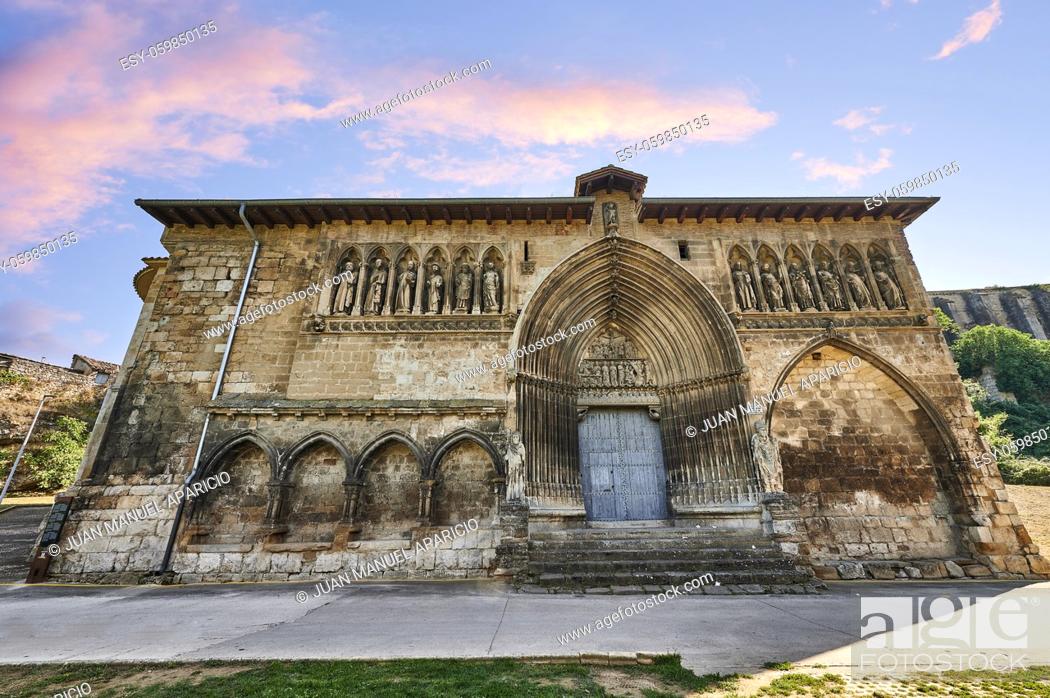 Stock Photo: Santo Sepulcro church, with one nave and semicircular apse The church construction reflects the transition from Romanesque to Gothic art It has a noteworthy.