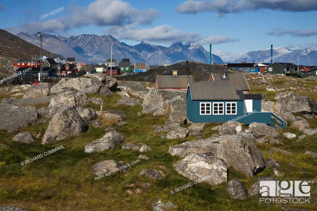 Stock Photo: Port of Nanortalik, Island of Qoornoq, Province of Kitaa, Southern Greenland, Kingdom of Denmark.
