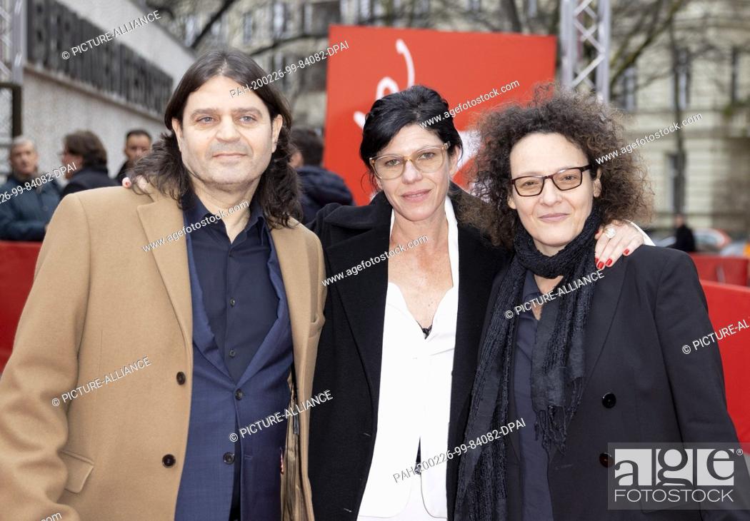 Stock Photo: 26 February 2020, Berlin: 70th Berlinale, Red Carpet, Berlinale Special, ""Speer Goes To Hollywood"": Tomer Eliav (l-r), sound designer and producer.