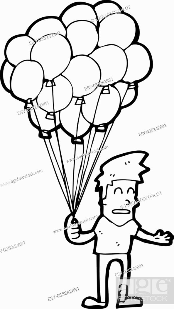 cartoon man selling balloons, Stock Vector, Vector And Low Budget Royalty  Free Image. Pic. ESY-035242881 | agefotostock