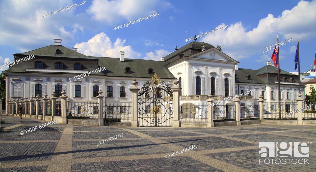 Stock Photo: Slovakia, Bratislava, Grassalkovich Palace, Presidential Palace, .