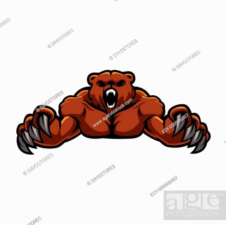 vector Angry Bear. vector illustration, Stock Vector, Vector And Low Budget  Royalty Free Image. Pic. ESY-050906007 | agefotostock