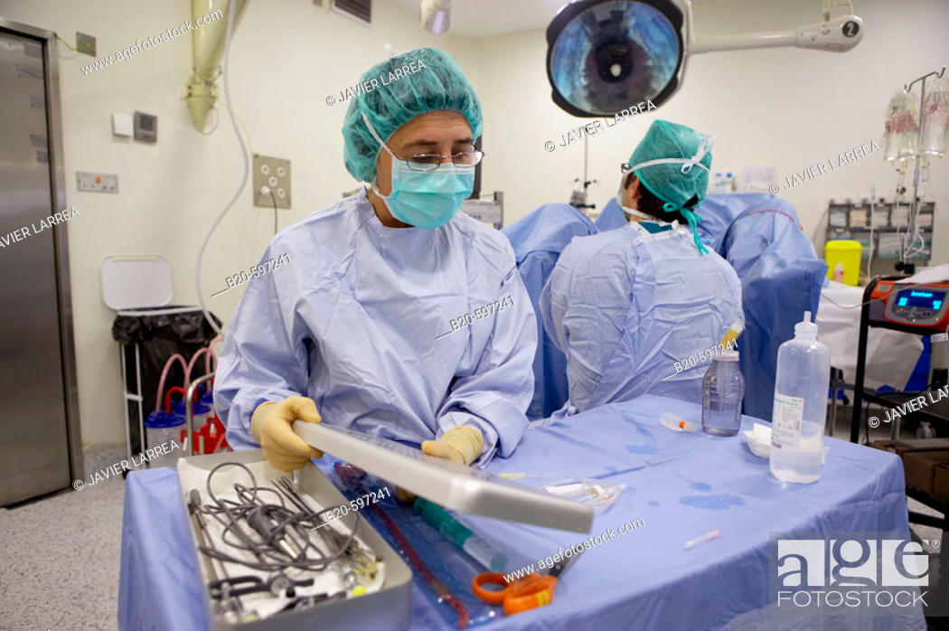 Stock Photo: Urology operation room. Hospital de Zumarraga, Gipuzkoa, Euskadi, Spain.