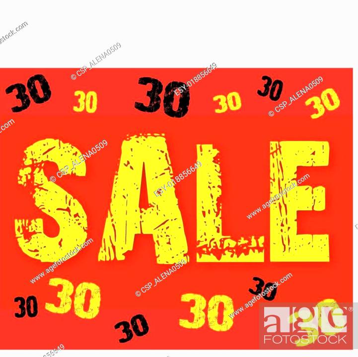 Stock Vector: The text sale 30.