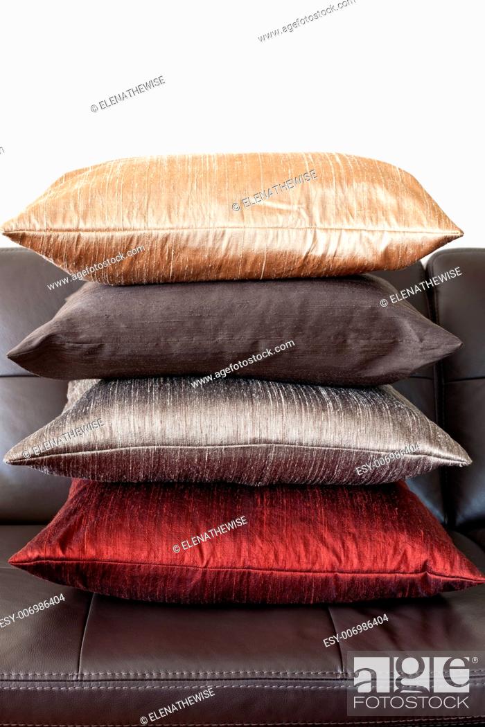 Dark Brown Leather Couch, Brown Leather Sofa Throw Pillows