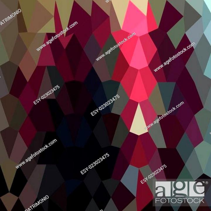 Vecteur de stock: Burgundy Abstract Low Polygon Background.