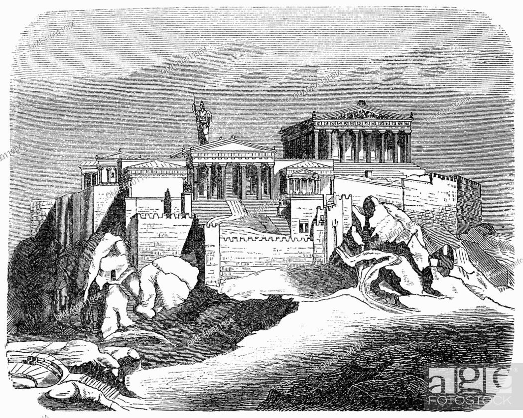 Propylaea Athens Greece Photo ca 1868 