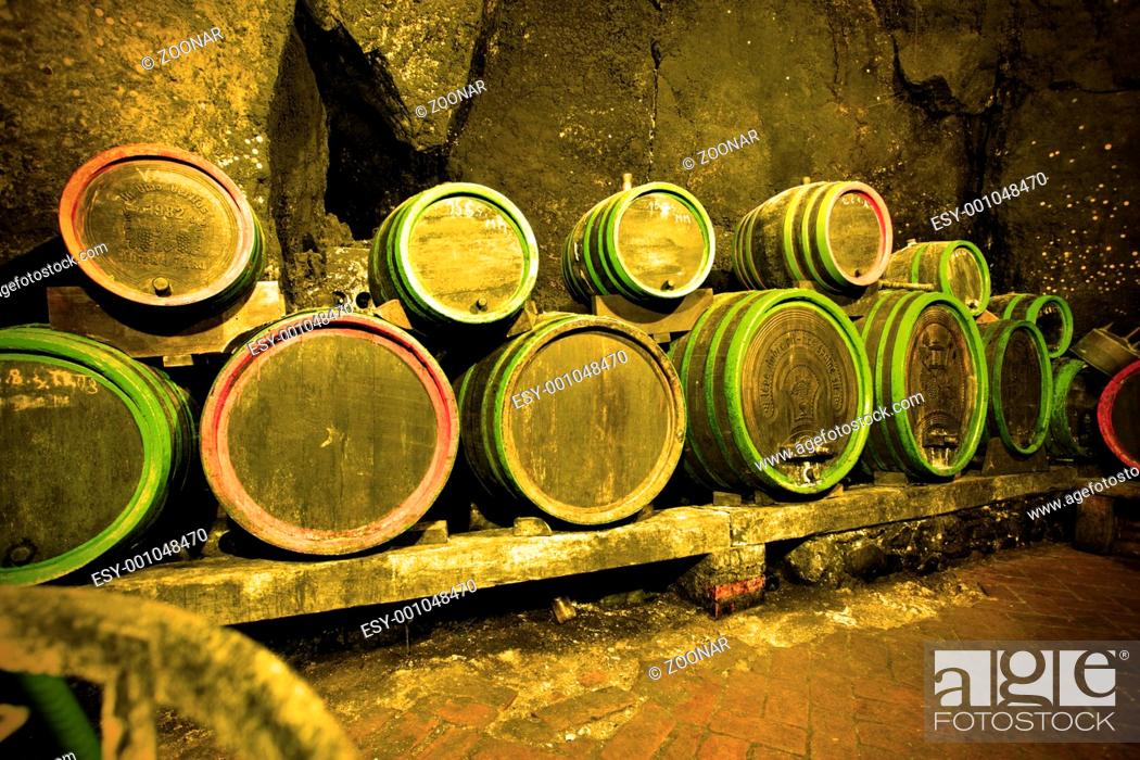 Stock Photo: Wine barrels.